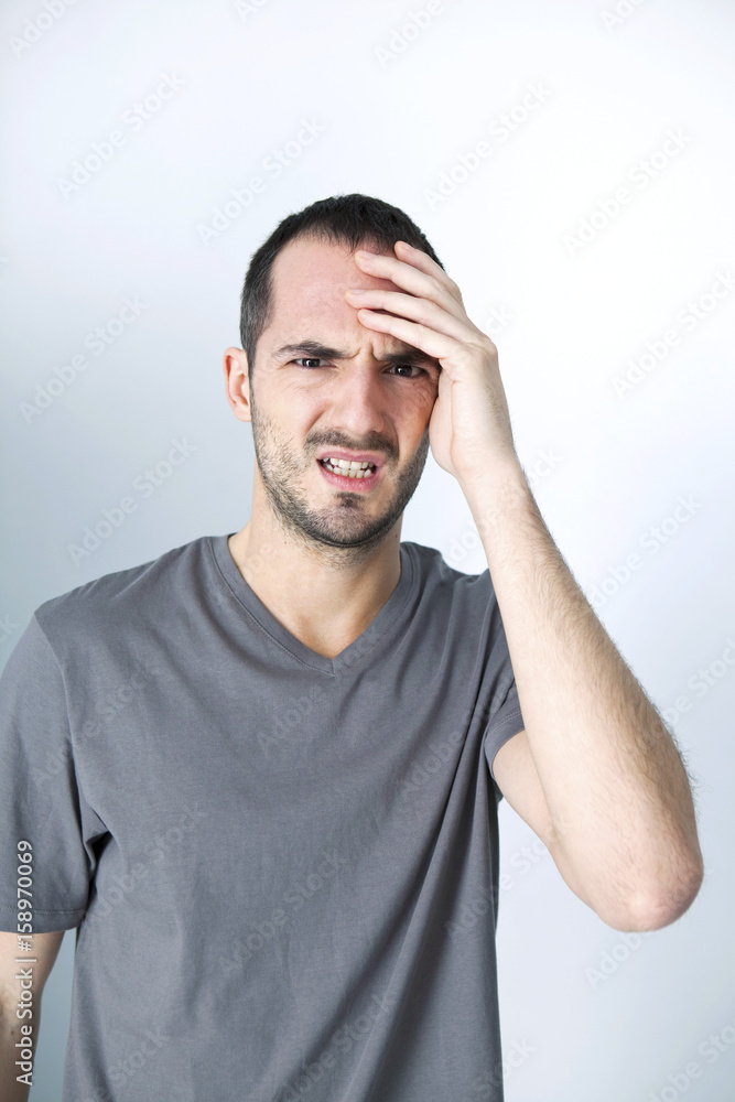 Man with a migraine Man with a migraine