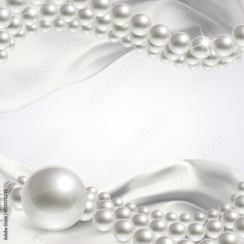 Wedding Background with Pearls