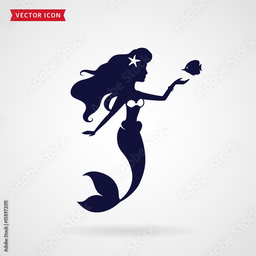 Mermaid vector design element.