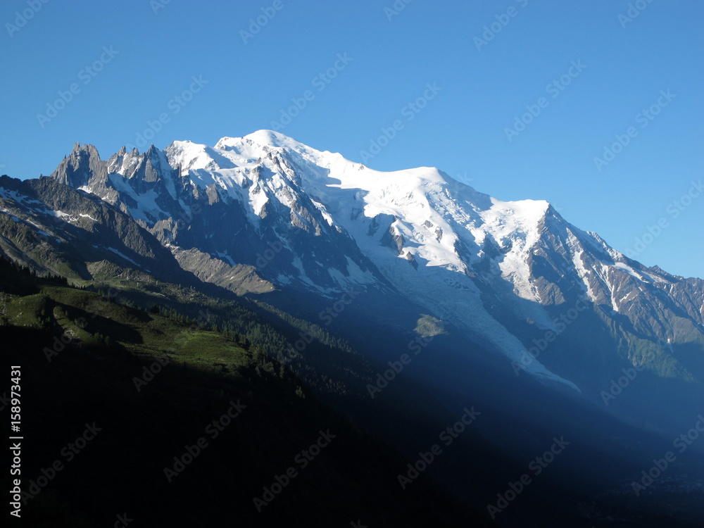 Mont blanc seem from Col de Balme