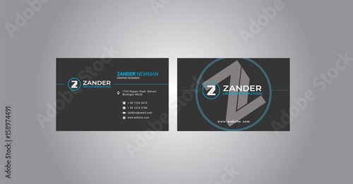 Modern Business Card, Print-ready,CMYK