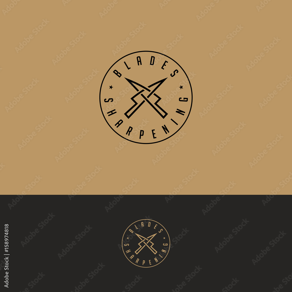 Sharpening service logo Stock Vector Adobe Stock