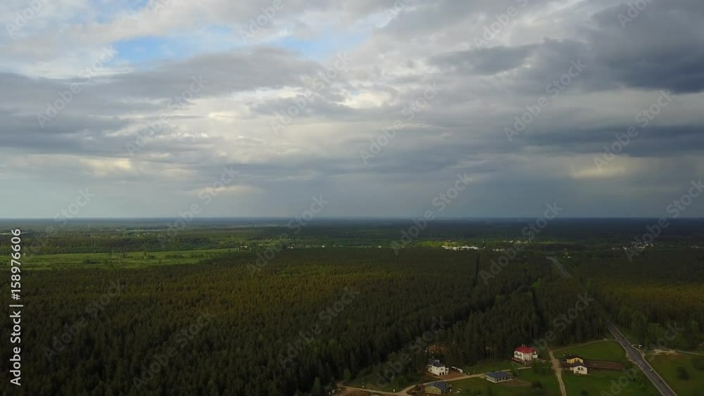 evening dusk sunset Aerial view of countryside, drone top view 4K UHD video evening dusk sunset Aerial view of countryside, drone top view 4K UHD video