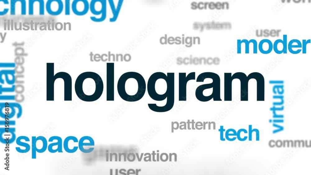 Hologram animated word cloud, text design animation. Hologram animated word cloud, text design animation.