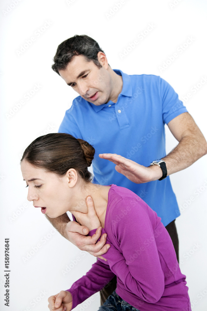 First aid techniques In case of choking, give the victim a maximum of
