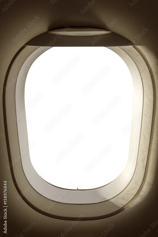 Airplane window is free for text free space Airplane window is free for text free space