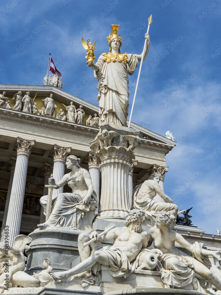 austria, vienna, parliament - obrazy, fototapety, plakaty 