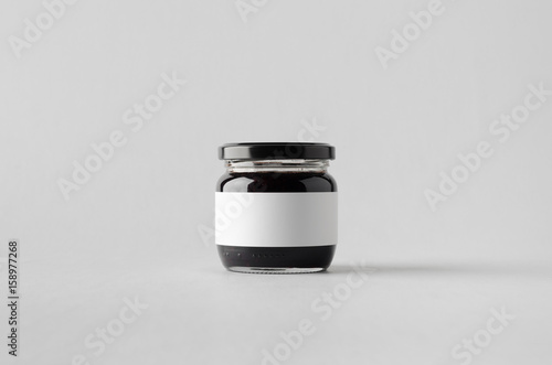 Blackberry Jam Jar Mock-Up - Blank Label