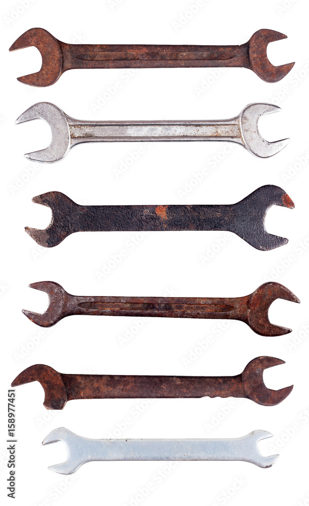 Collection spanner on white background