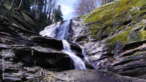 Mountain waterfalls in Spring