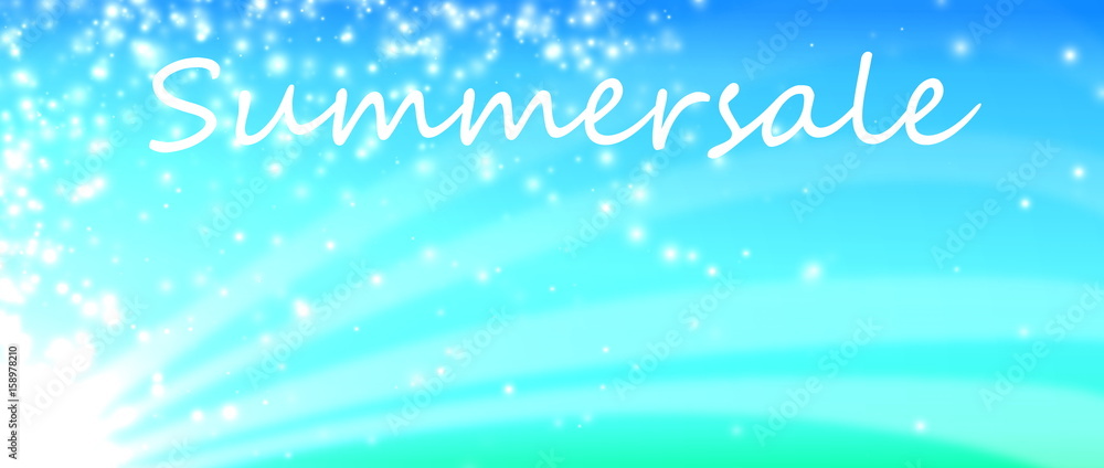 Naklejka premium Summer sale Blue Banner