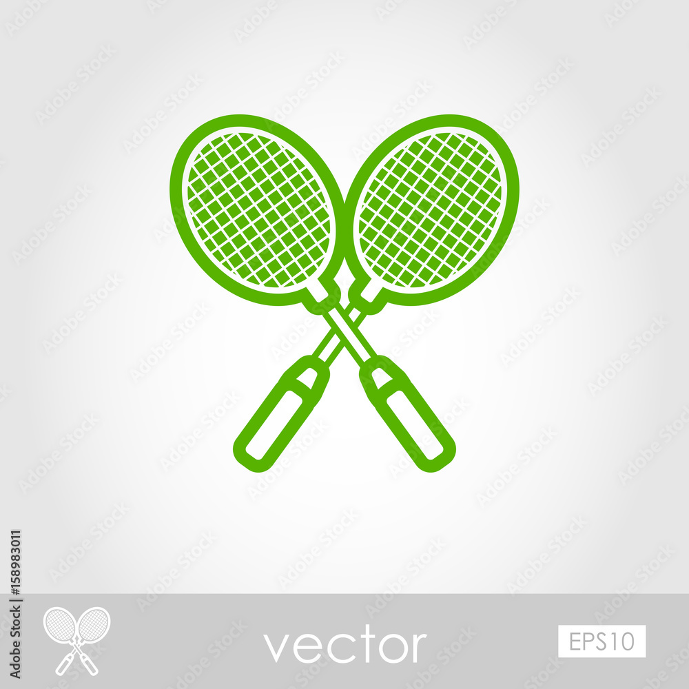 Badminton Racket outline icon. Summer. Vacation Badminton Racket outline icon. Summer. Vacation
