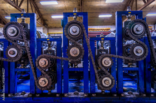 Chain Drive On Roll Former Used To Produce Steel Panels 