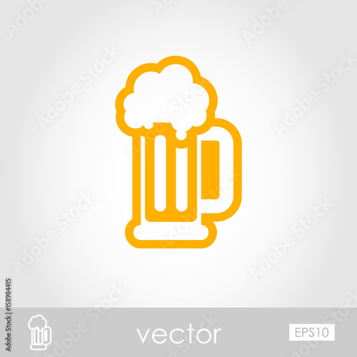 Beer Mug outline icon. Summer. Vacation