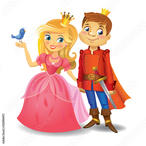 Beautiful princess and prince