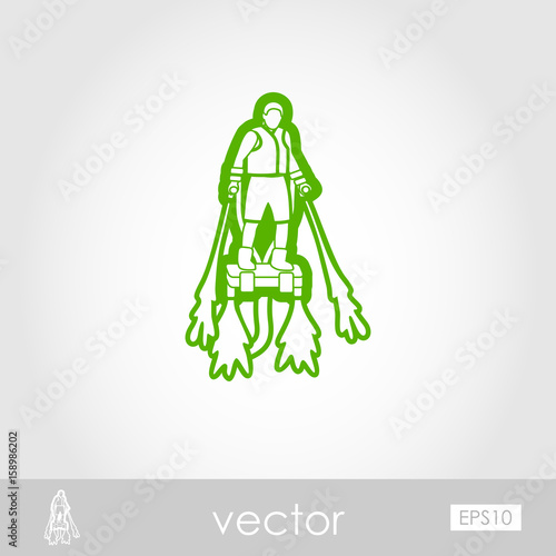 FlyBoard outline icon. Summer. Vacation