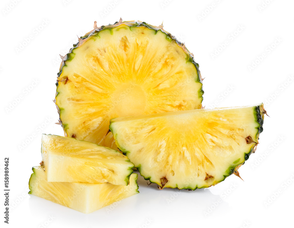 pineapple slice isolated on white background pineapple slice isolated on white background