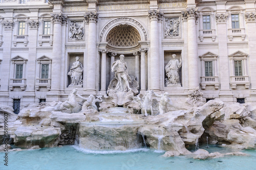 sight of the famous fountain Fontana di Trevi in Rome, Italy