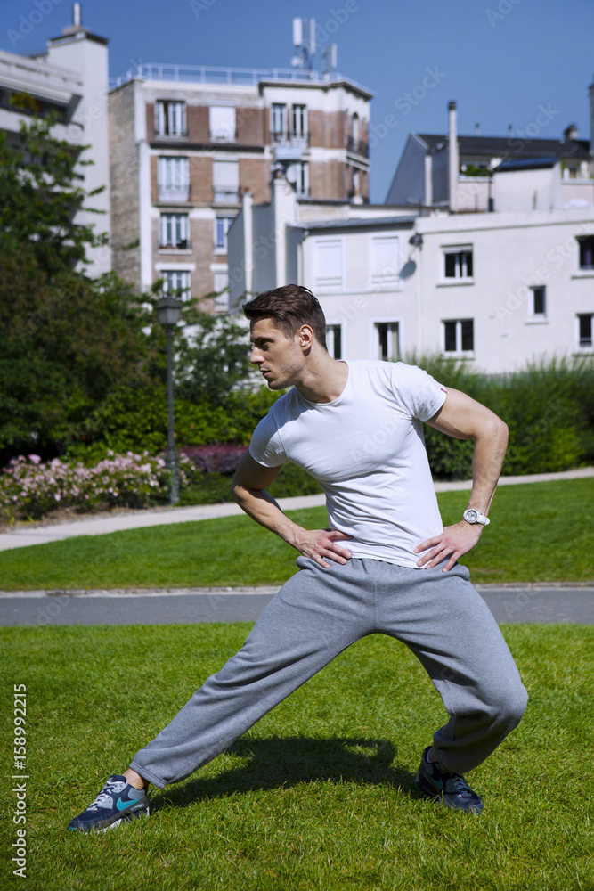 Fototapeta premium Man practising a sport