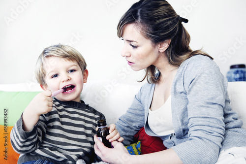 Child taking medication