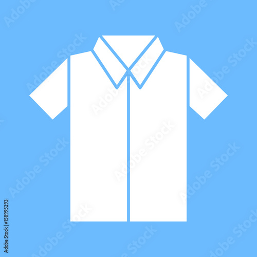 Hemd - Piktogramm - Blau - Negativ