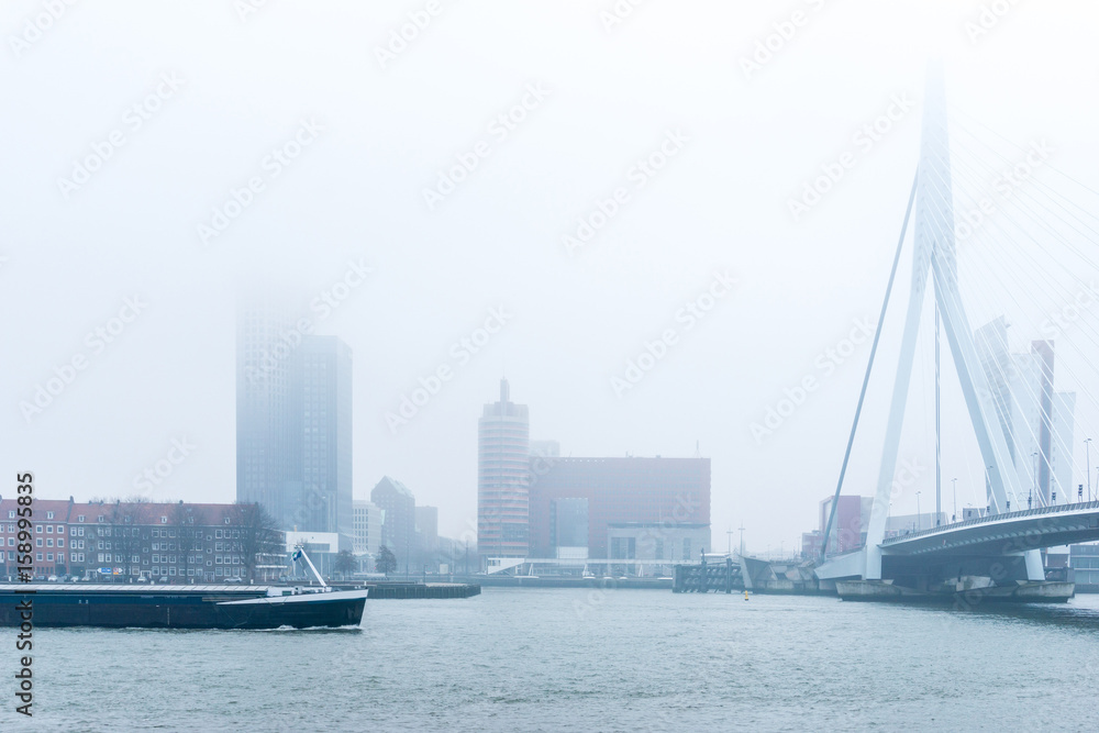 ROTTERDAM, Netherlands - February 7, 2017 : Street view of Port of Rotterdam, the nickname 