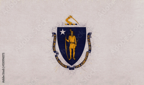 Flag of Massachusetts Grunge photo