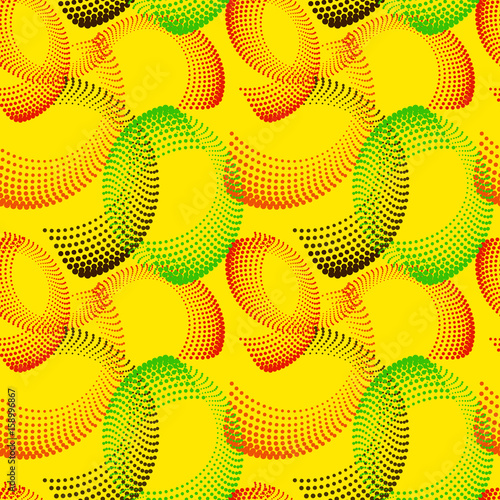 Colorful abstract seamless pattern. Repeating geometric shapes. Vector