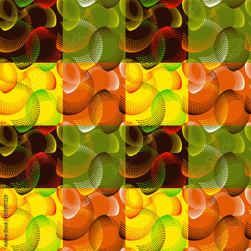 Colorful abstract seamless pattern. Repeating geometric shapes. Vector