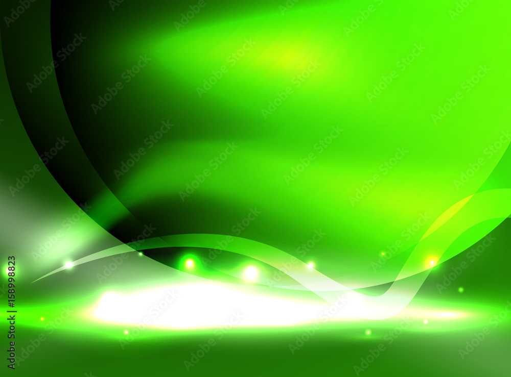 Glowing shiny wave background Glowing shiny wave background