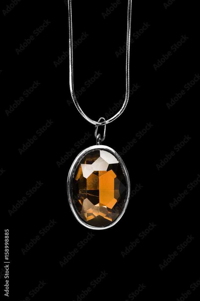 Amber medallion isolated Amber medallion isolated