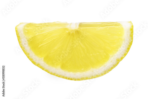 half of lemon slice isolated