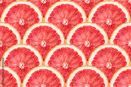 Fotografia, Obraz grapefruit slices seamless
