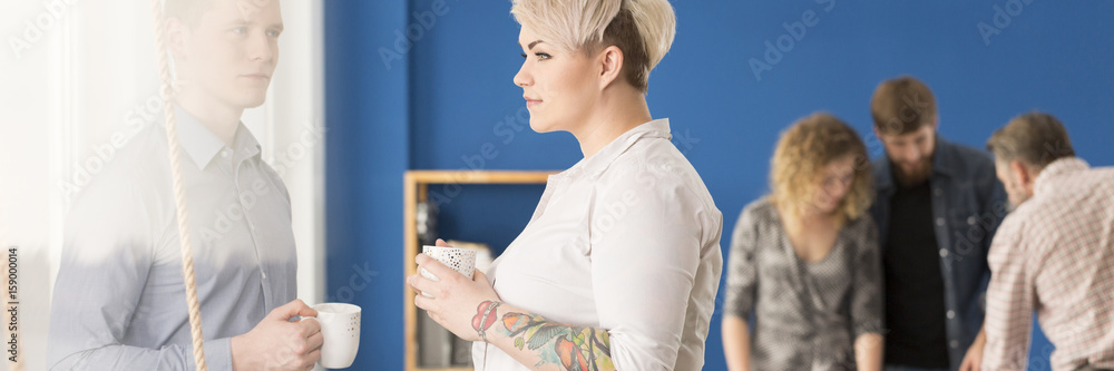 Woman with tattoos Woman with tattoos