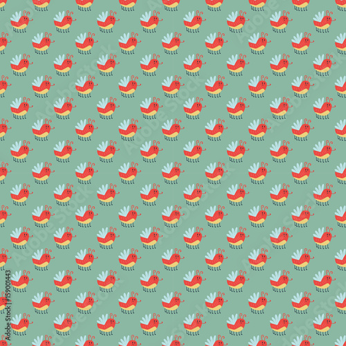Colorful butterfly decorative seamless pattern vector graphic summer free fly...