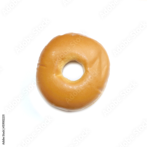 Glazed donut isolated on a white background
