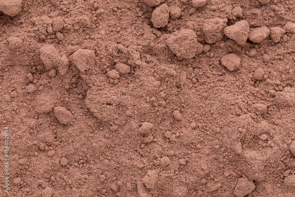 Texture of powder chocolate Texture of powder chocolate