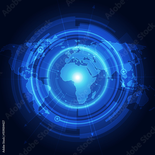 vector digital global technology concept  abstract background