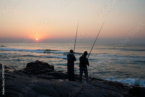early morning fishing