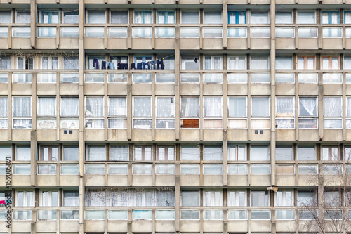 Photography Dilapidated council flat housing block, Robin Hood Gardens, in East London