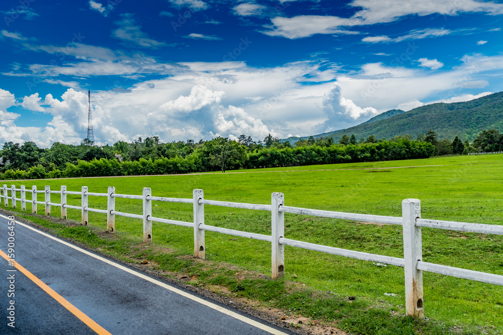 Fototapeta premium White Concrete fence