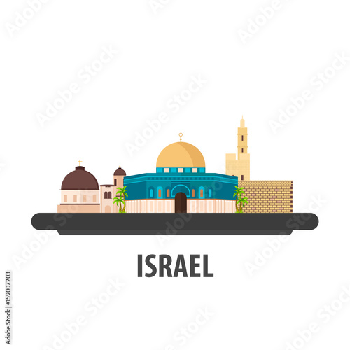 Israel travel location. Vacation or trip and holiday. photo