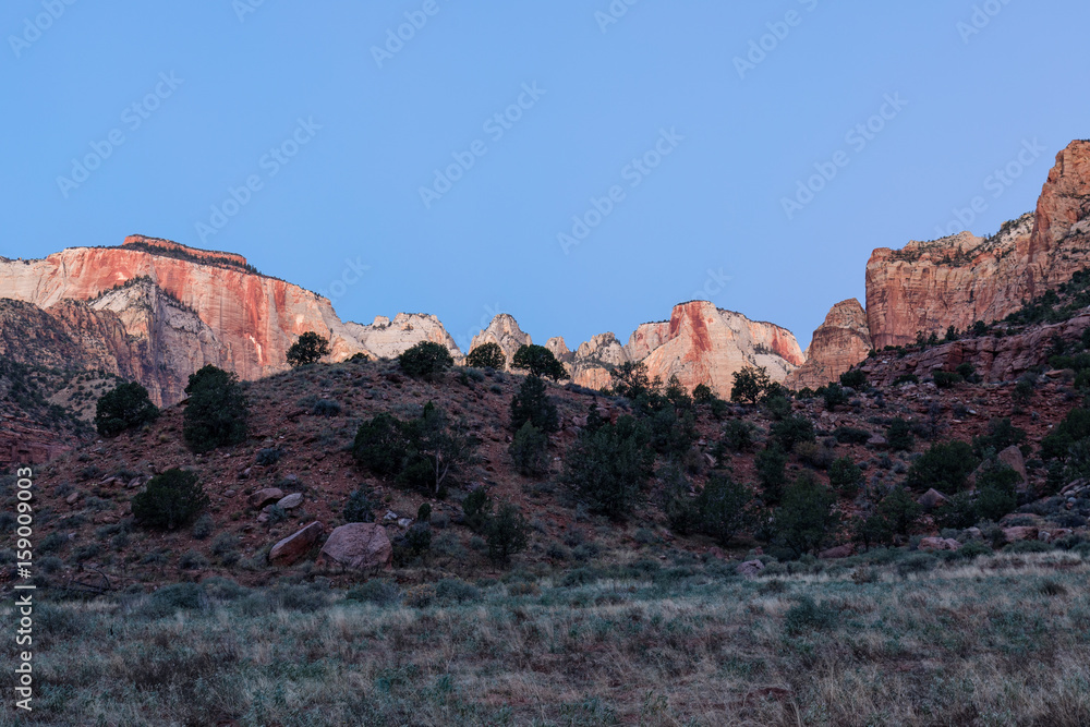 Fototapeta premium Zion National Park Sunrise Landscape