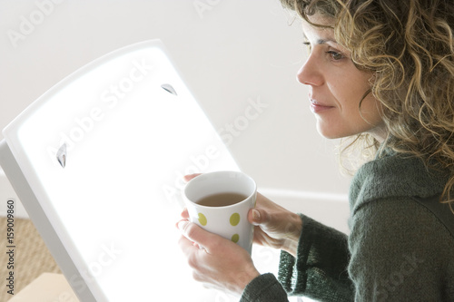 Model Light therapy lamps emit white light imitating daylight They are used, between among other things, to fight against seasonal affective disorder