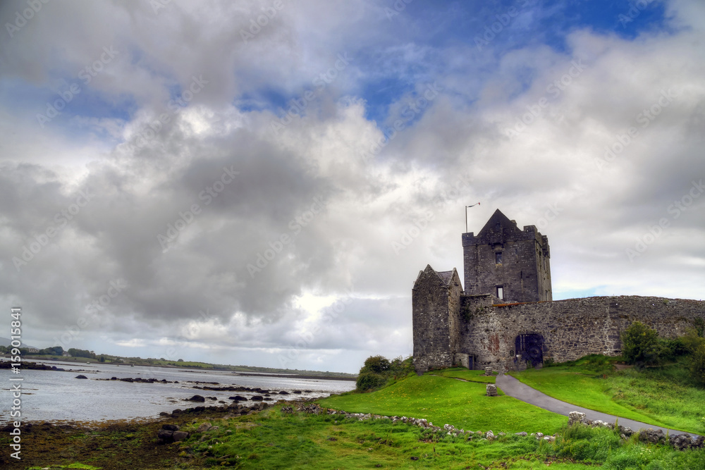 The ruins of Dunguaire Castle in Kinvara, Ireland.