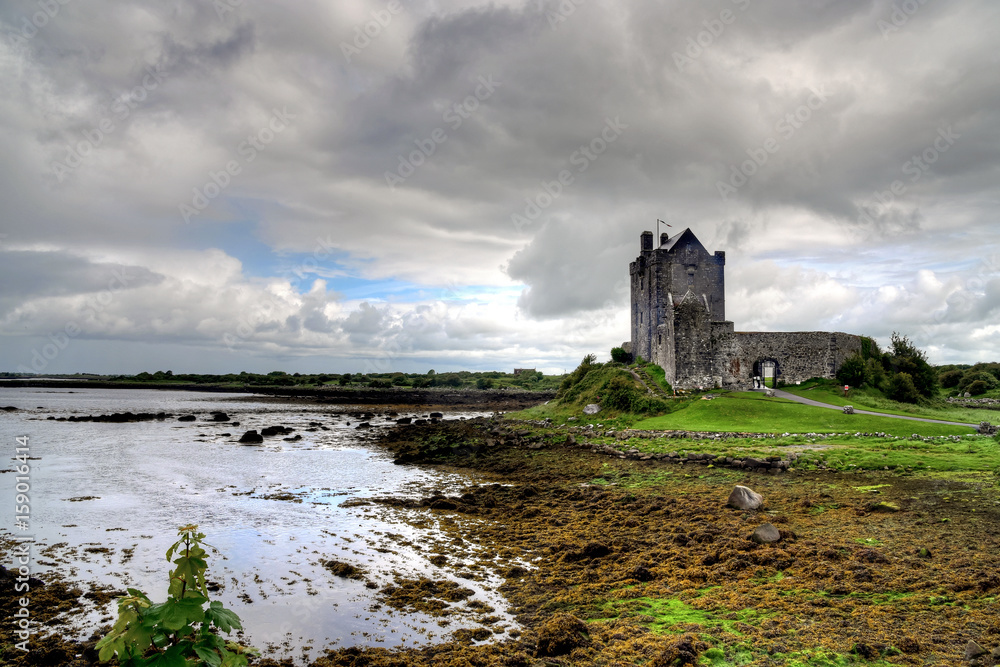 The ruins of Dunguaire Castle in Kinvara, Ireland.