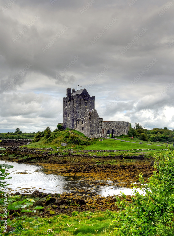 The ruins of Dunguaire Castle in Kinvara, Ireland.