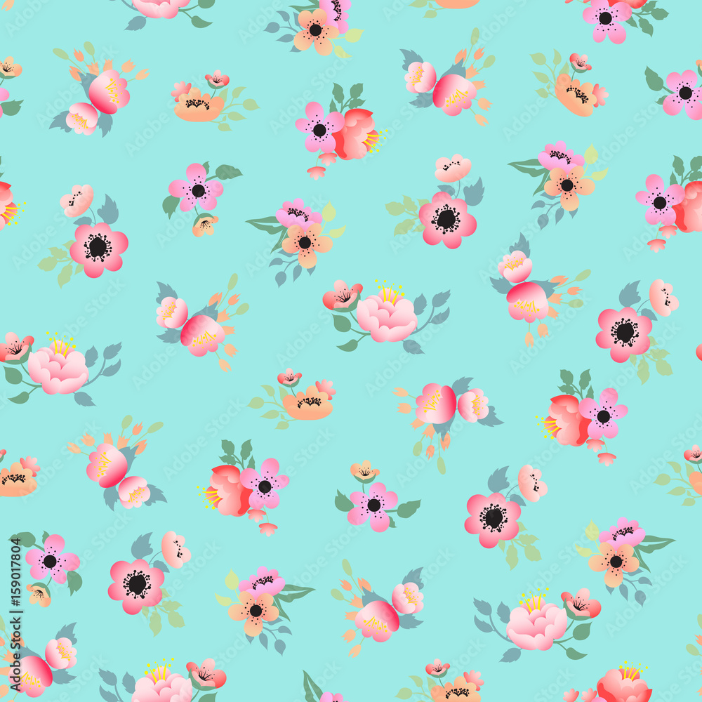 Seamless background with flowers Seamless background with flowers