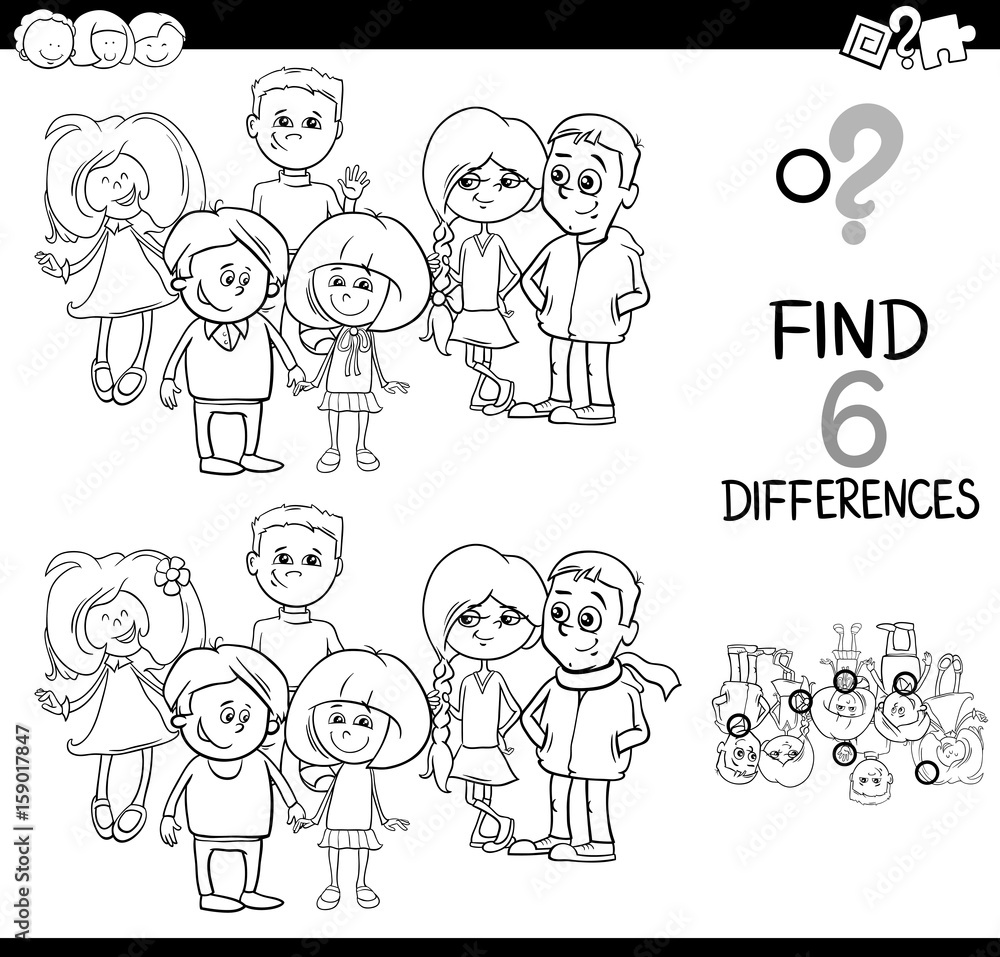 spot the difference coloring page