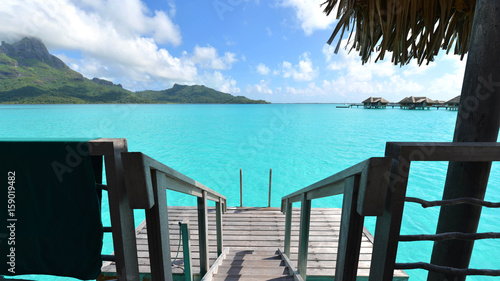 Crystal clear lagoon in Bora Bora, French Polynesia